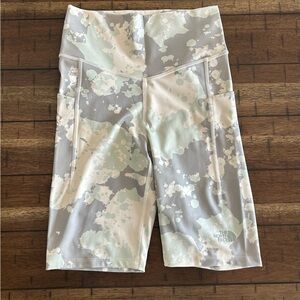 The North Face Gray & Mint Camo Bike Shorts